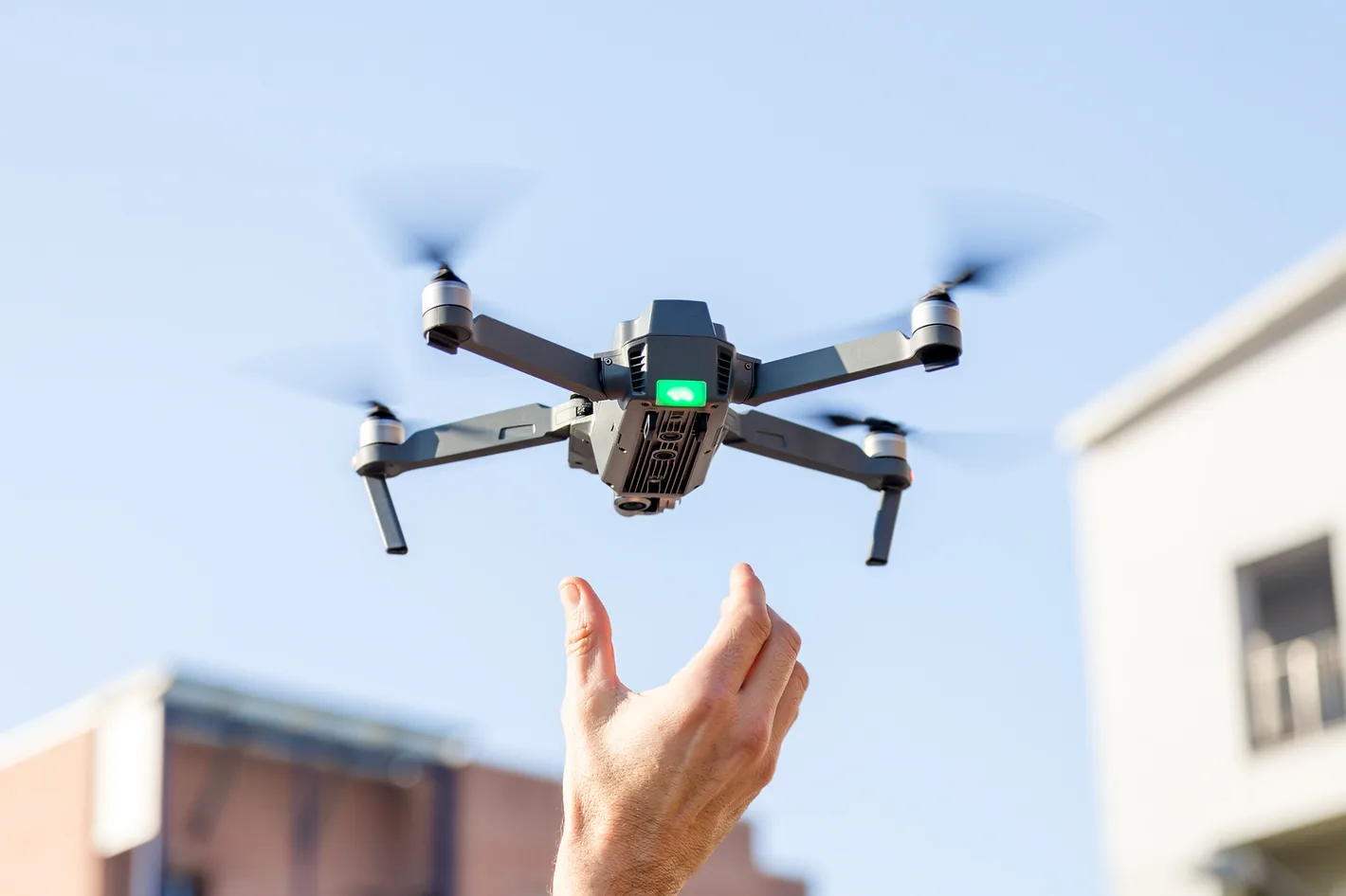 Prise de vue aérienne par drone en vol Lille
